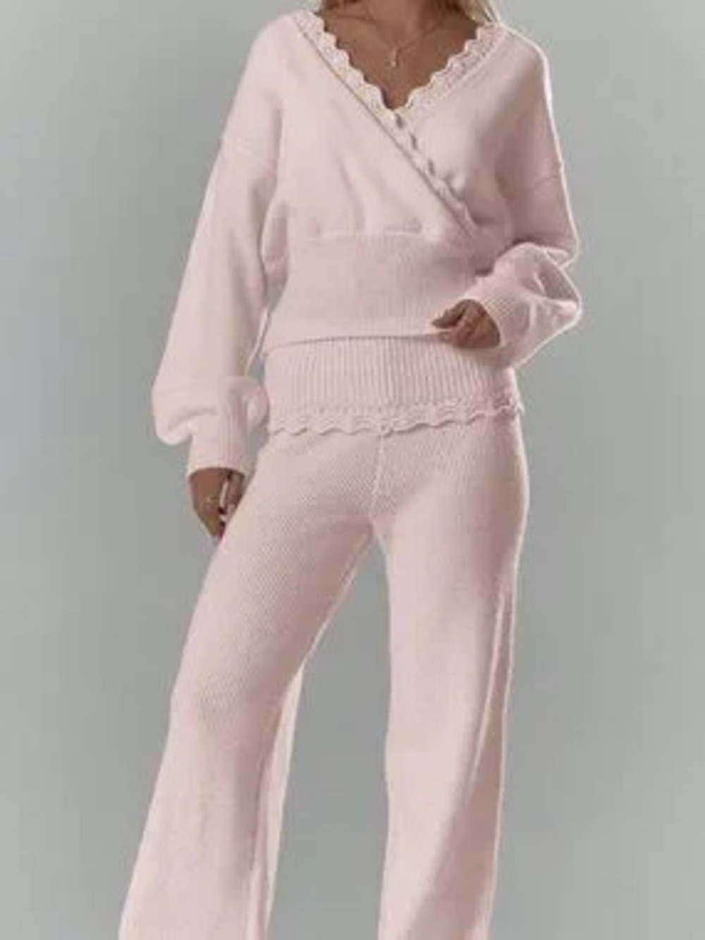 ZARA Baby Pink Casual Women's Sweater